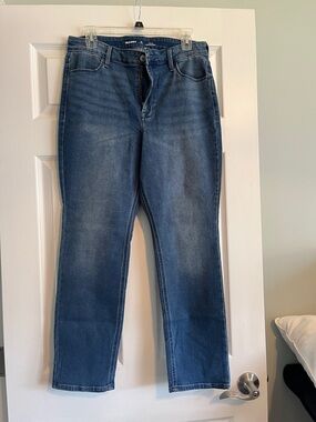 Old Navy Blue Straight-Leg Women's Jeans